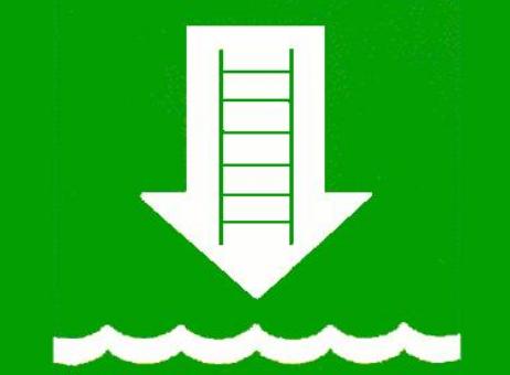 Sign: Embarkation ladder