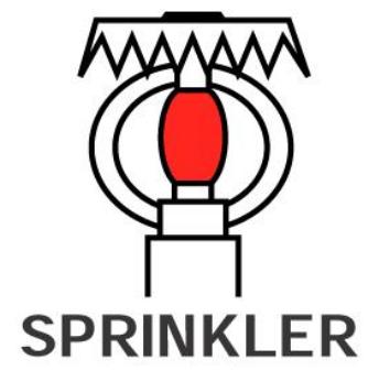 Symbol: area protected by sprinkler