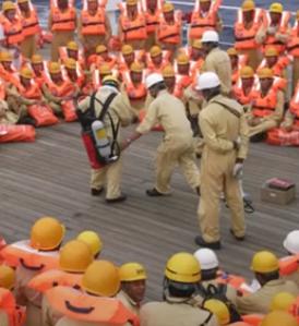 Onboard fire-fighting training