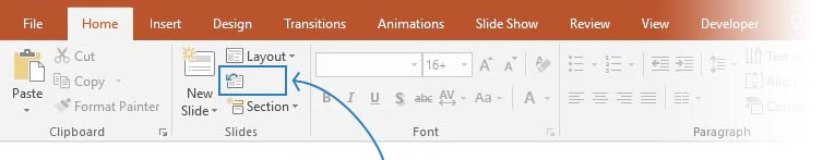 PowerPoint - Reset icon