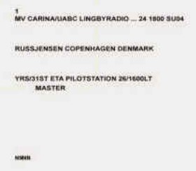 Укажите как должно быть записано количество слов в заголовке радиотелеграммы показанной на рисунке