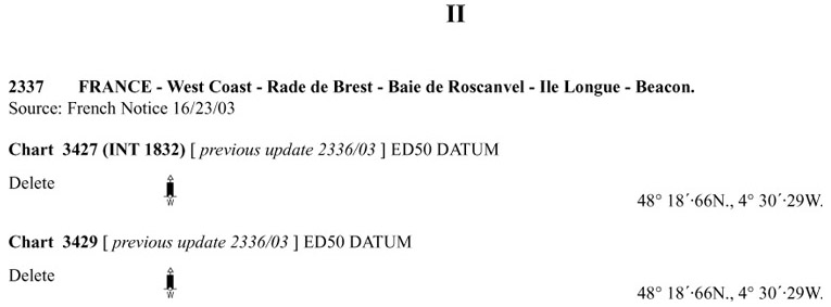 Английское извещение мореплавателю №5
