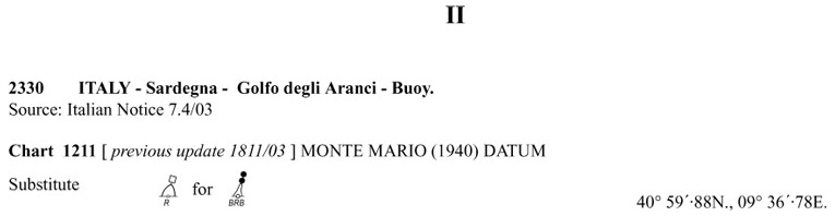 Английское извещение мореплавателю №7