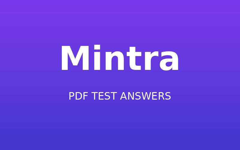 Обложка сборника: Ответы к тестам Mintra Trainingportal