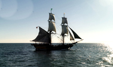 Парусник Таганрог – раздавленный льдами