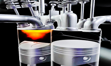 Процесс сгорания топлива в цилиндре дизеля