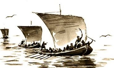 Казацкие струги и запорожские чайки