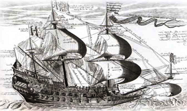 Военно-парусный флот, его рождение в Англии