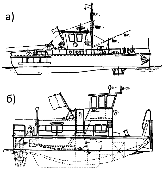 Катер в стиле буксира чертежи