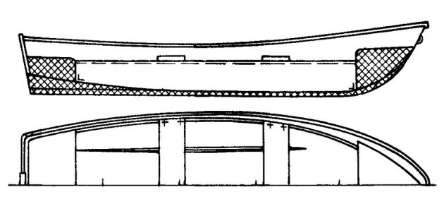 Схема лодки из стеклопласта