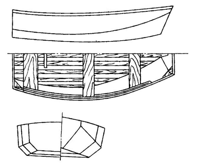 Чертеж лодки-тузика