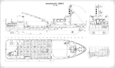 Судостроительные чертежи и конструкторские документы по принятым стандартам