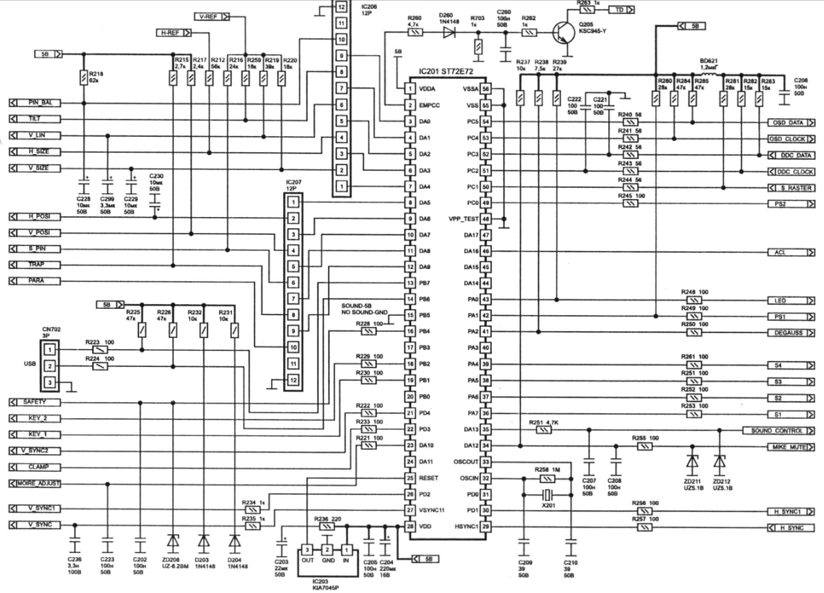 Экран схема. Схему монитора CTX s700b. Дисплей на принципиальной схеме. Принципиальная схема монитора Samsung 741 MP. Схема принципиальная блока монитора Samsung 151.