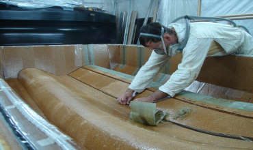 Изготовление палубы судна из стеклопластика