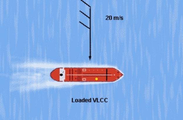 Ship in situation with blackout