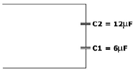 Scheme of two capacitors