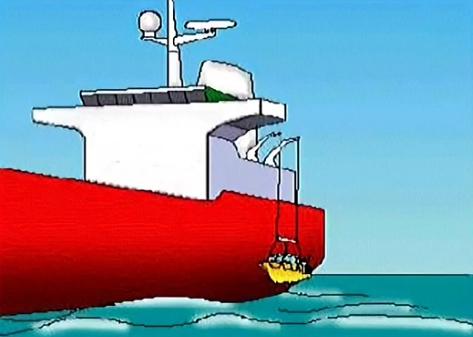 Ship launching survival raft