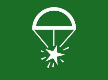 Symbol of rocket parachute flare