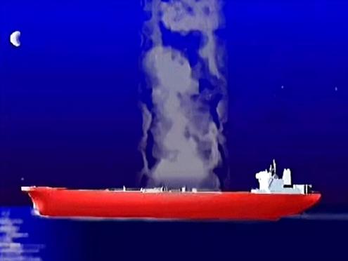 Picture: fire on the ship