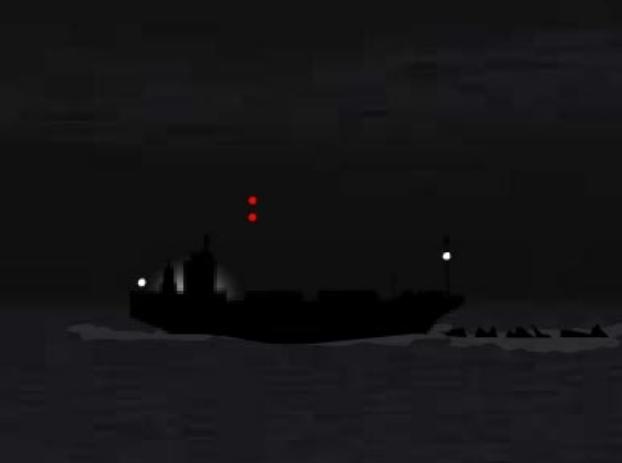 Special lights on the ship