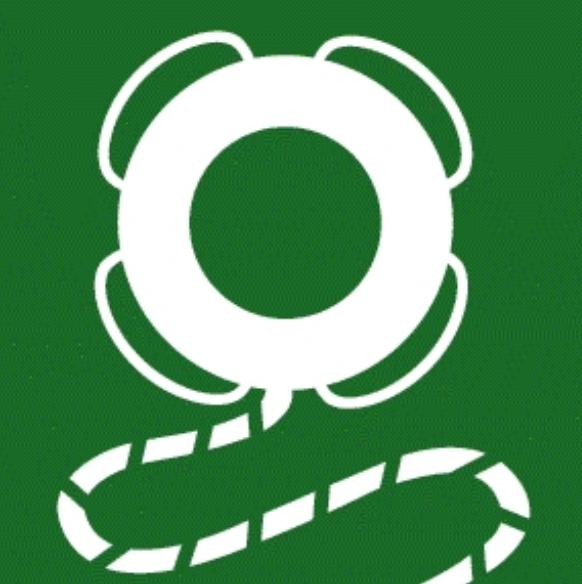 Symbol - lifebuoy with line