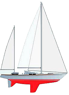 Яхта с плавниковым килем