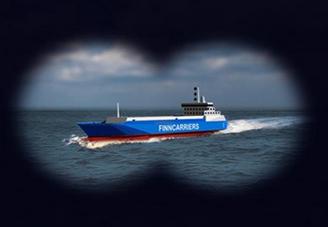 Vessel sighted in binoculars