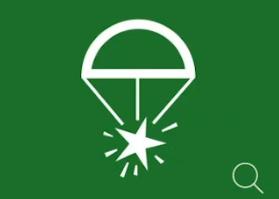 Symbol: rocket parachute flare