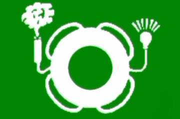 Lifebuoy with light and smoke