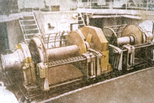 Вид траловой лебедки ЛЭТр2-6М