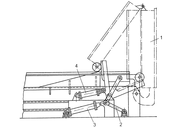Люковое закрытие с приводом от гидроцилиндров