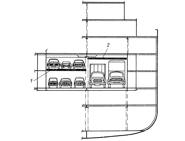 Схема расположения подвесных платформ