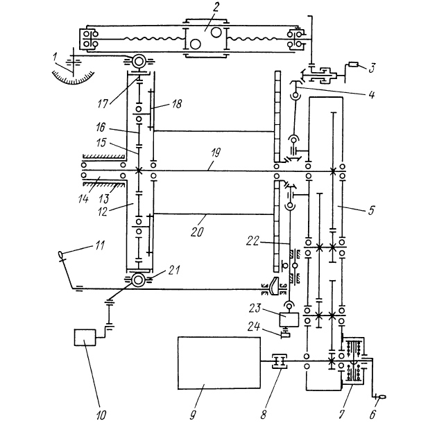Схема буксирной лебедки ЛЭ38