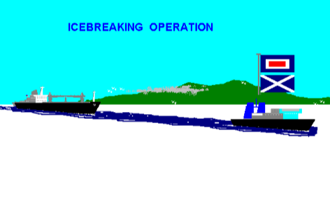 Flag - Ice breaker support is now commencing