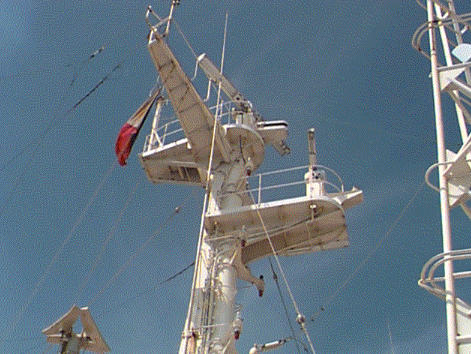 The radar and signal mast