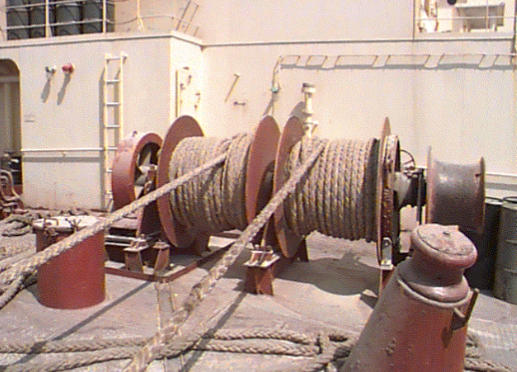 The aft mooring tension