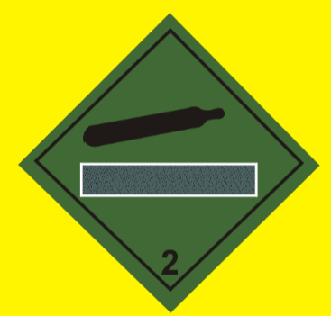 Sign: Non flammable compressed gas