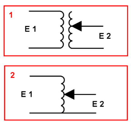 Scheme of two transformers