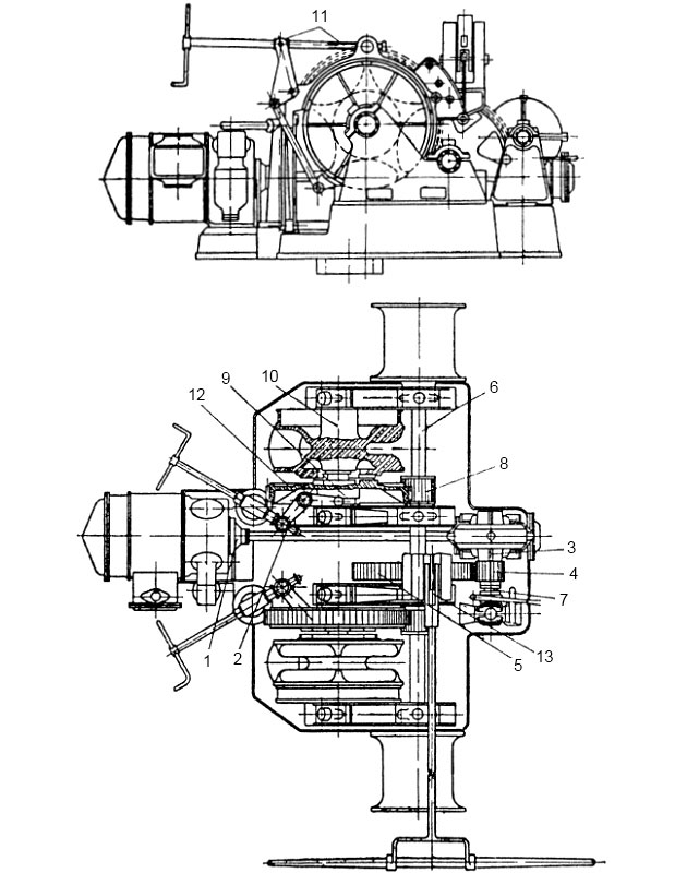 Вид электрического брашпиля