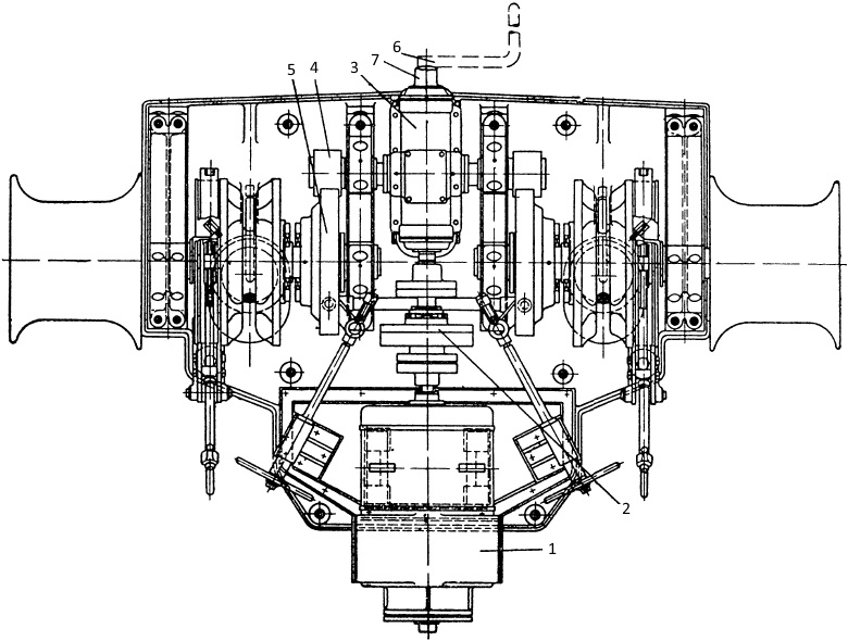 Схема электрического брашпиля траулера