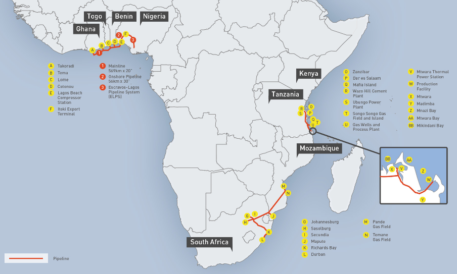 African pipeline systems