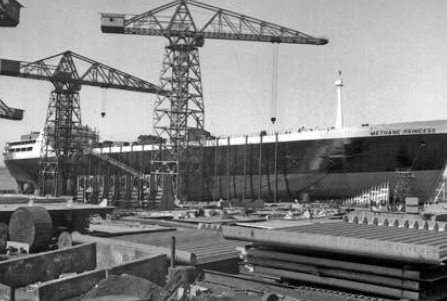 Vessel on the slipway