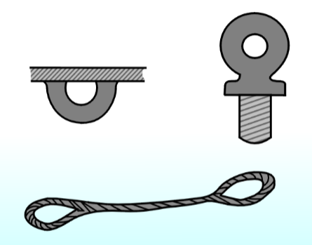 An overhead bulkhead eye