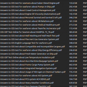 429 PDF файлов с ответами на тесты для моряков (CES, CBT, SETS) – готовьтесь уверенно!