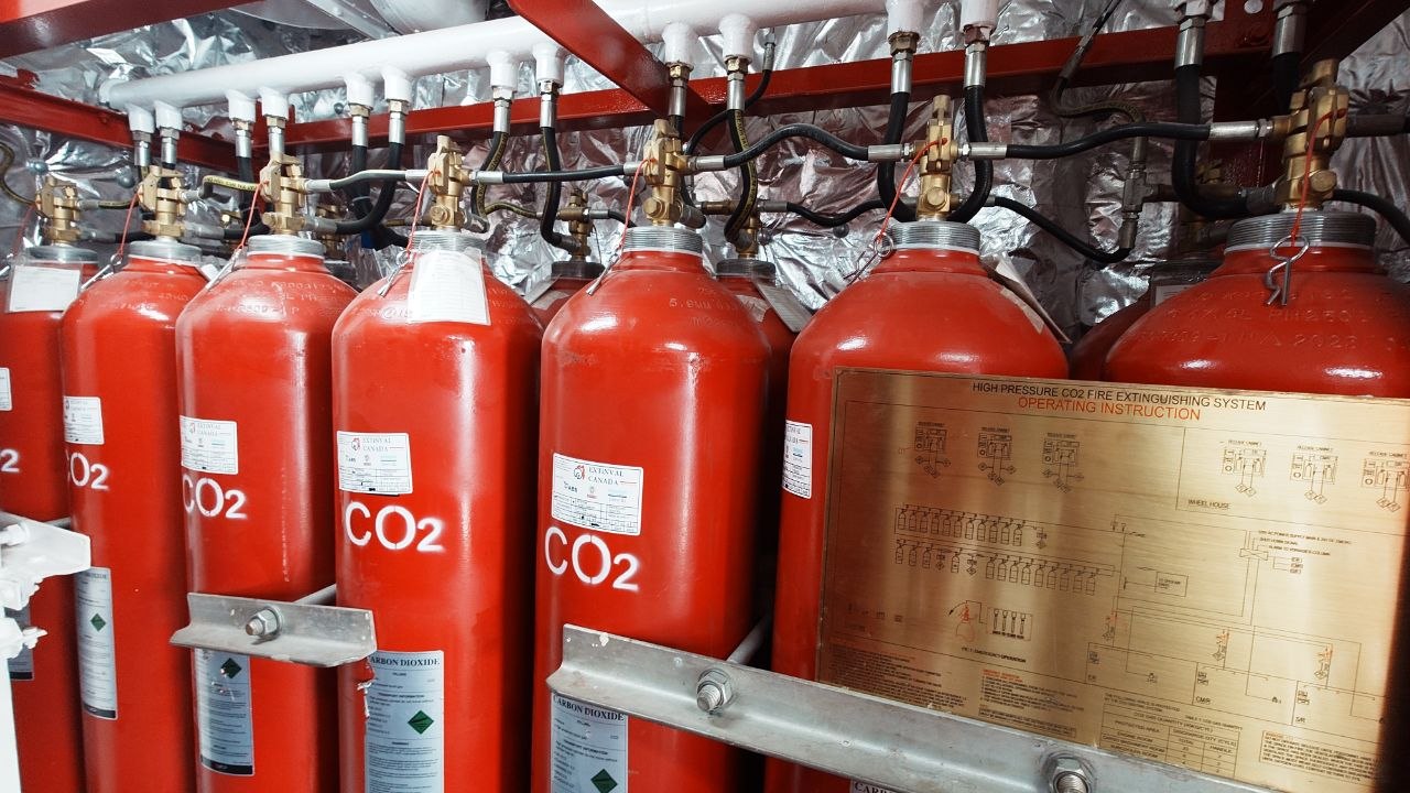 CO₂ system release station - PSC inspection checklist item